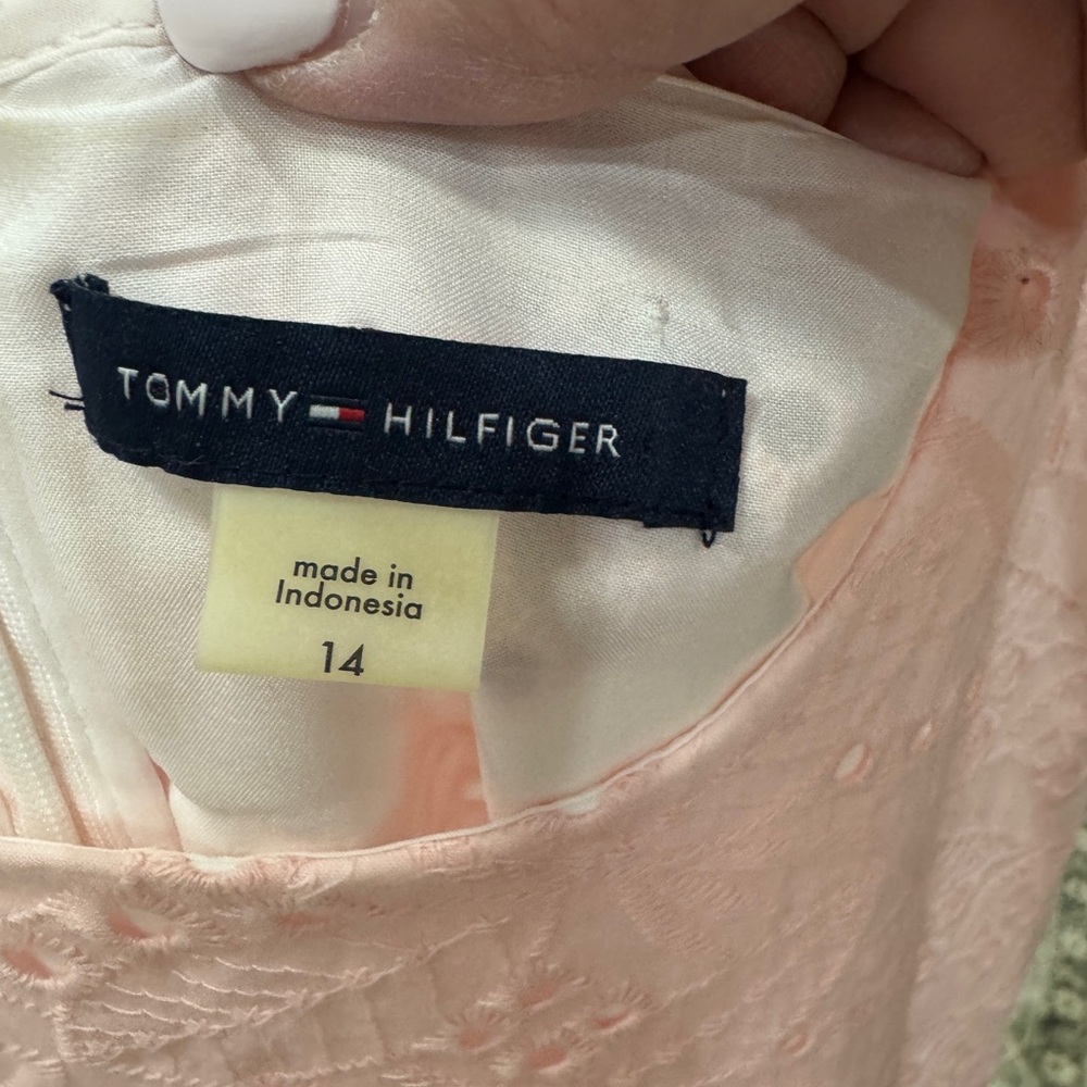 Tommy Hilfiger Light Eyelet Pink Lace Dress